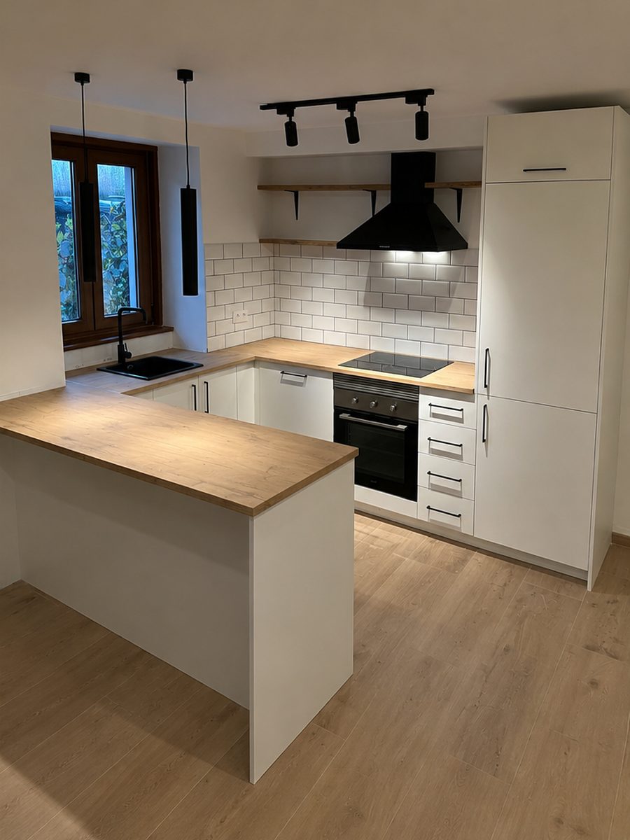 Cocina después de la reforma en A Coruña